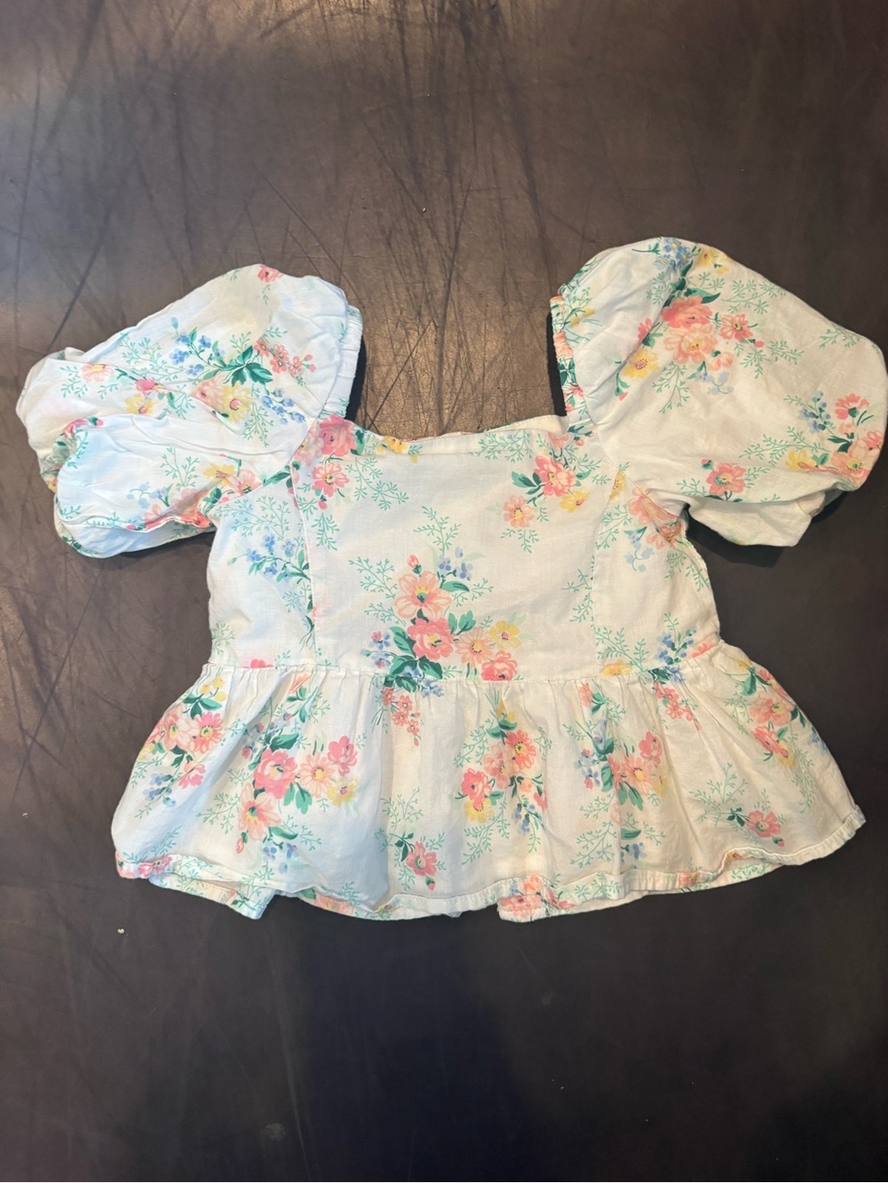 Janie and jack floral puff sleeve